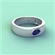 2 - Jason (6 x 4 mm) Oval Shape Blue Sapphire Wedding Ring 