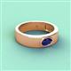 2 - Jason (6 x 4 mm) Oval Shape Blue Sapphire Wedding Ring 
