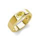 3 - Jason (6 x 4 mm) Oval Shape Yellow Sapphire Wedding Ring 
