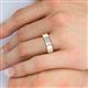 6 - Jason (6 x 4 mm) Oval Shape White Sapphire Wedding Ring 