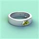 2 - Jason (6 x 4 mm) Oval Shape Peridot Wedding Ring 