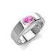 3 - Jason (6 x 4 mm) Oval Shape Pink Sapphire Wedding Ring 
