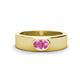 1 - Jason (6 x 4 mm) Oval Shape Pink Sapphire Wedding Ring 