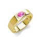 3 - Jason (6 x 4 mm) Oval Shape Pink Sapphire Wedding Ring 