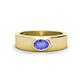 1 - Jason (6 x 4 mm) Oval Shape Tanzanite Wedding Ring 