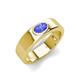 3 - Jason (6 x 4 mm) Oval Shape Tanzanite Wedding Ring 