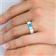 6 - Jason (6 x 4 mm) Oval Shape Turquoise Wedding Ring 