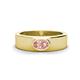 1 - Jason (6 x 4 mm) Oval Shape Morganite Wedding Ring 