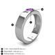 4 - Jason (6 x 4 mm) Oval Shape Amethyst Wedding Ring 