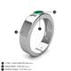 4 - Jason (6 x 4 mm) Oval Shape Emerald Wedding Ring 