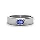 1 - Jason (6 x 4 mm) Oval Shape Iolite Wedding Ring 