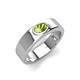 3 - Jason (6 x 4 mm) Oval Shape Peridot Wedding Ring 