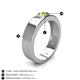 4 - Jason (6 x 4 mm) Oval Shape Peridot Wedding Ring 