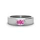 1 - Jason (6 x 4 mm) Oval Shape Pink Sapphire Wedding Ring 