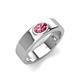3 - Jason (6 x 4 mm) Oval Shape Pink Tourmaline Wedding Ring 