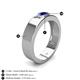 4 - Jason (6 x 4 mm) Oval Shape Blue Sapphire Wedding Ring 