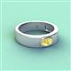 2 - Jason (6 x 4 mm) Oval Shape Yellow Sapphire Wedding Ring 