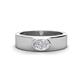 1 - Jason (6 x 4 mm) Oval Shape White Sapphire Wedding Ring 