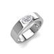 3 - Jason (6 x 4 mm) Oval Shape White Sapphire Wedding Ring 
