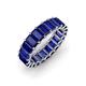 4 - Victoria 5x3 mm Emerald Cut Blue Sapphire Eternity Band 