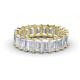 1 - Victoria 5x3 mm Emerald Cut White Sapphire Eternity Band 