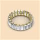 3 - Victoria 5x3 mm Emerald Cut White Sapphire Eternity Band 