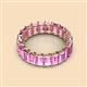 3 - Victoria 5x3 mm Emerald Cut Pink Sapphire Eternity Band 
