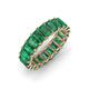 4 - Victoria 5x3 mm Emerald Cut Emerald Eternity Band 