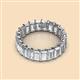 3 - Victoria 5x3 mm Emerald Cut White Sapphire Eternity Band 