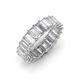 4 - Victoria 5x3 mm Emerald Cut White Sapphire Eternity Band 