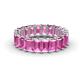1 - Victoria 5x3 mm Emerald Cut Pink Sapphire Eternity Band 