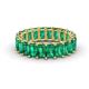 1 - Victoria 5x3 mm Emerald Cut Emerald Eternity Band 