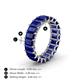 5 - Victoria 5x3 mm Emerald Cut Blue Sapphire Eternity Band 