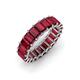4 - Victoria 5x3 mm Emerald Cut Ruby Eternity Band 
