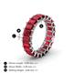 5 - Victoria 5x3 mm Emerald Cut Ruby Eternity Band 