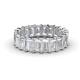 1 - Victoria 5x3 mm Emerald Cut White Sapphire Eternity Band 