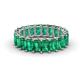 1 - Victoria 5x3 mm Emerald Cut Emerald Eternity Band 