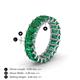 5 - Victoria 5x3 mm Emerald Cut Emerald Eternity Band 