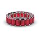 1 - Victoria 6x4 mm Emerald Cut Ruby Eternity Band 