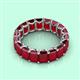 3 - Victoria 6x4 mm Emerald Cut Ruby Eternity Band 