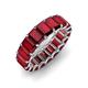 4 - Victoria 6x4 mm Emerald Cut Ruby Eternity Band 