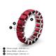 5 - Victoria 6x4 mm Emerald Cut Ruby Eternity Band 