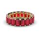 1 - Victoria 6x4 mm Emerald Cut Ruby Eternity Band 