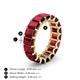 5 - Victoria 6x4 mm Emerald Cut Ruby Eternity Band 