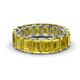 1 - Victoria 6x4 mm Emerald Cut Yellow Sapphire Eternity Band 