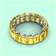 3 - Victoria 6x4 mm Emerald Cut Yellow Sapphire Eternity Band 