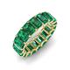 4 - Victoria 6x4 mm Emerald Cut Emerald Eternity Band 