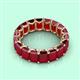 3 - Victoria 6x4 mm Emerald Cut Ruby Eternity Band 