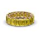1 - Victoria 6x4 mm Emerald Cut Yellow Sapphire Eternity Band 