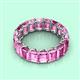 3 - Victoria 6x4 mm Emerald Cut Pink Sapphire Eternity Band 